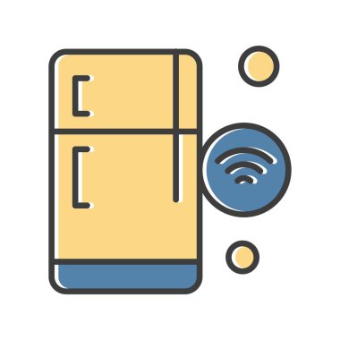 Nesnelerin internet konseptinin basit vektör simgesi