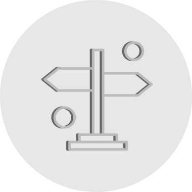 Yönün vektör illüstrasyonu Simgesi