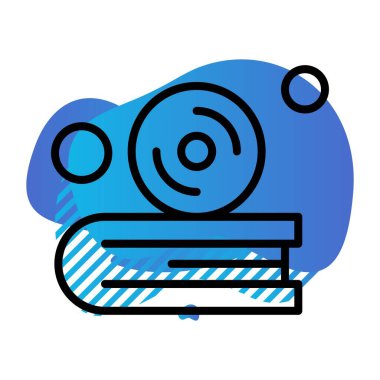  Vektör cd Simgesi, basit web illüstrasyonu 