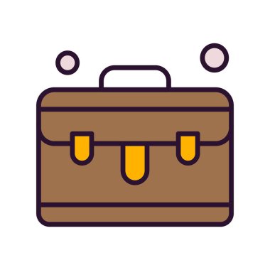  evrak çantası simgesi, vektör illüstrasyonu 