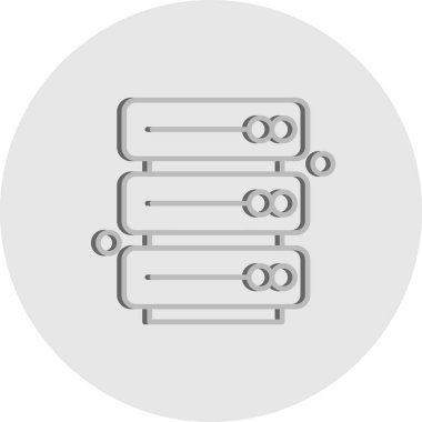 Vektör sunucu web simgesi