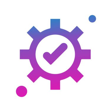 Basit ayar Simgesi, vektör illüstrasyonu