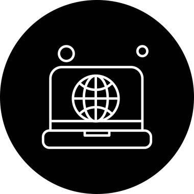 dizüstü bilgisayar simgesi, vektör illüstrasyonu