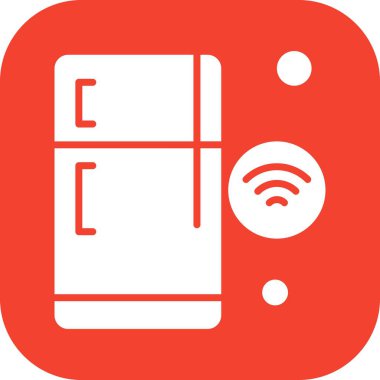 Nesnelerin internet konseptinin basit vektör simgesi