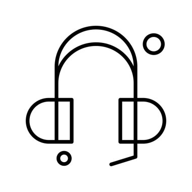  Kulaklık Simgesi vektör çizimi 