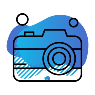 kamera simgesi vektör illüstrasyonu