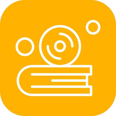  Vektör cd Simgesi, basit web illüstrasyonu 