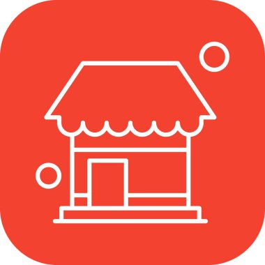 Mağaza simgesinin vektör illüstrasyonu