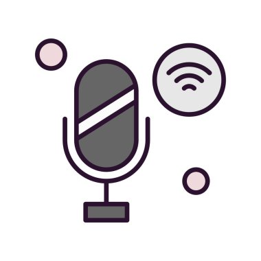 Nesnelerin internet konseptinin basit vektör simgesi