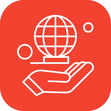 Vektör el ağ simgesi