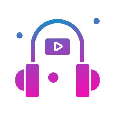 Vektör kulaklığı web simgesi