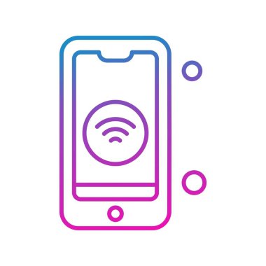 Nesnelerin internet konseptinin basit vektör simgesi