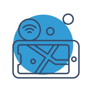 Nesnelerin internet konseptinin basit vektör simgesi