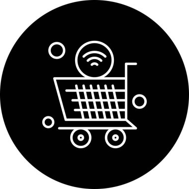 Nesnelerin internet konseptinin basit vektör simgesi