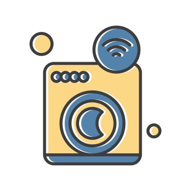 Nesnelerin internet konseptinin basit vektör simgesi