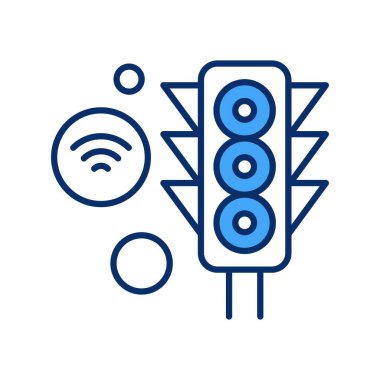 trafik sinyali simgesi, vektör illüstrasyonu