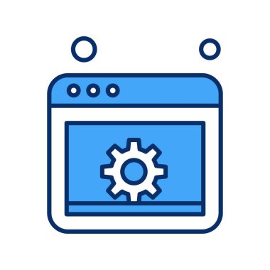 Web sitesi simgesi, vektör illüstrasyonu, İnternet konsepti  