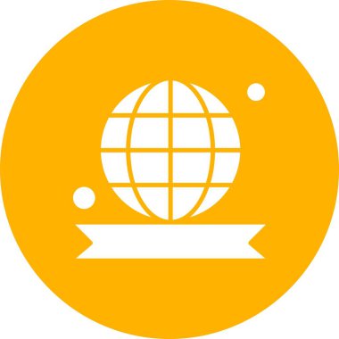 Dünya Düz Simgesi, Vektör illüstrasyonu