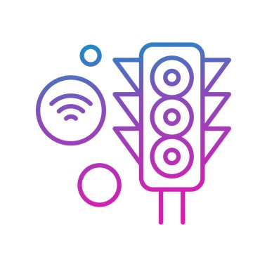 trafik sinyali simgesi, vektör illüstrasyonu