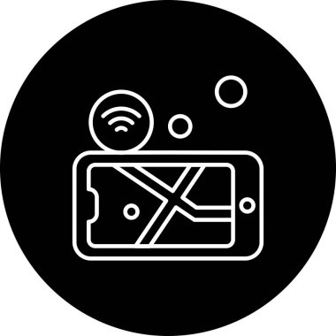 Nesnelerin internet konseptinin basit vektör simgesi