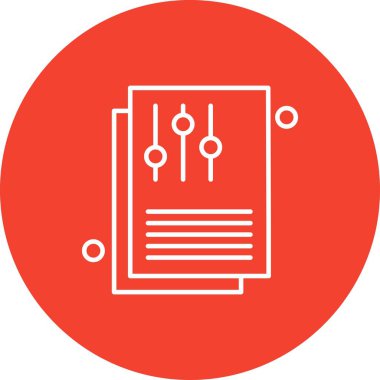 Belgenin vektör illüstrasyonu, basit simge tasarımı