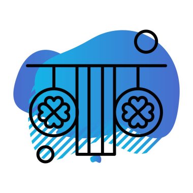 Aziz Patrick konsept simgesi, vektör illüstrasyonu