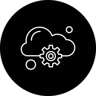 Contour bulut vektör illüstrasyonu