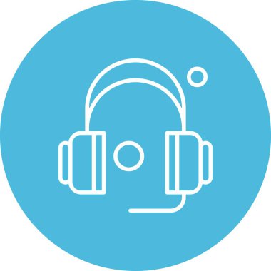 Vektör kulaklığı web simgesi