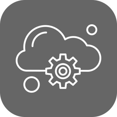 Contour bulut vektör illüstrasyonu