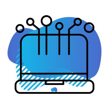 teknoloji konsept simgesi, vektör illüstrasyonu