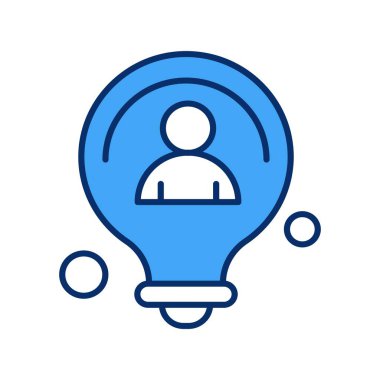 Vektör lambası simgesi, vektör, illüstrasyon, iş konsepti