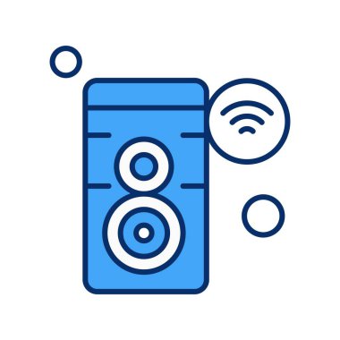 Nesnelerin internet konseptinin basit vektör simgesi