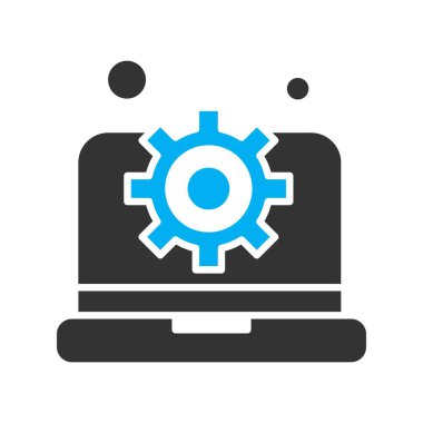 dizüstü bilgisayar simgesi, vektör illüstrasyonu