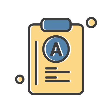 Belgenin vektör illüstrasyonu, basit simge tasarımı