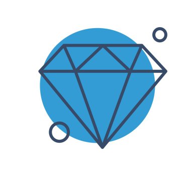 Elmas simgesi vektör illüstrasyonu