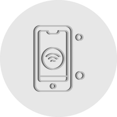 Nesnelerin internet konseptinin basit vektör simgesi