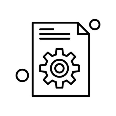 Belgenin vektör illüstrasyonu, basit simge tasarımı