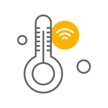 Nesnelerin internet konseptinin basit vektör simgesi