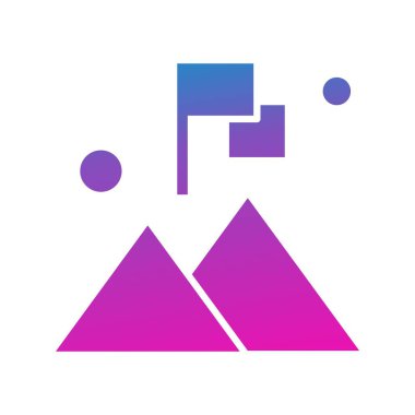 dağ simgesinin vektör illüstrasyonu