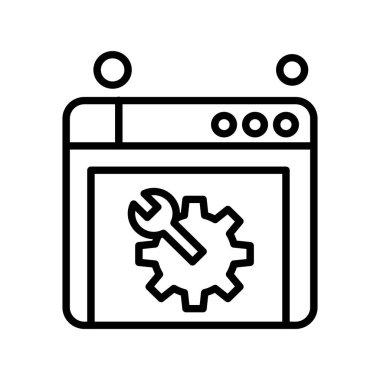 Web sitesi simgesi, vektör illüstrasyonu, İnternet konsepti  