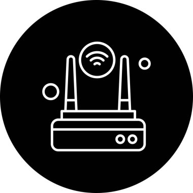 Nesnelerin internet konseptinin basit vektör simgesi