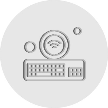 Klavye simgesi vektör illüstrasyonu