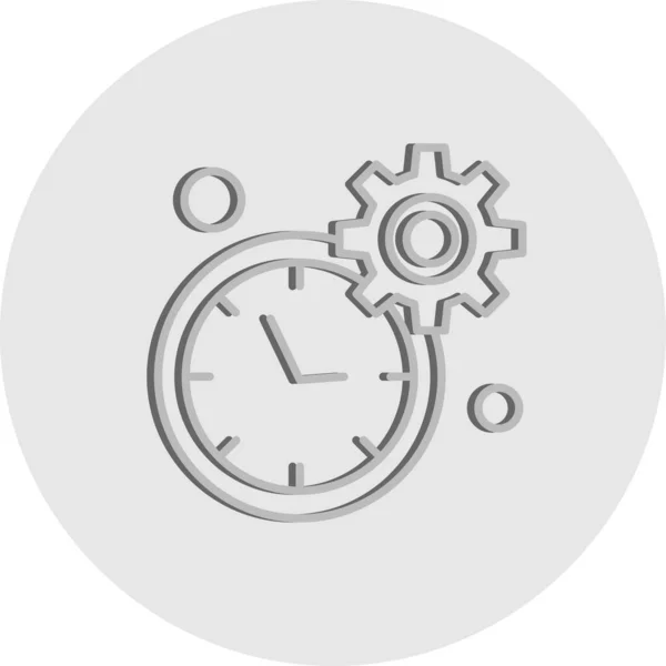 Πολύχρωμο Εικονίδιο Ρολόι Διάνυσμα — Διανυσματικό Αρχείο