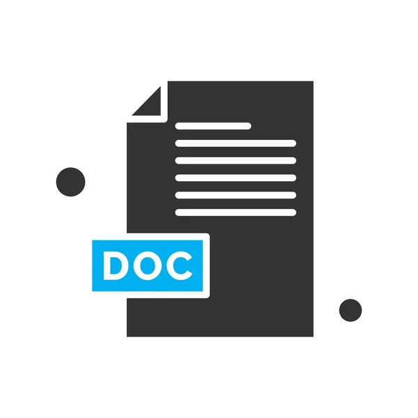 Archivo Vectorial Doc Icono — Vector de stock