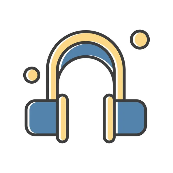 Auriculares Vectoriales Web Icono — Vector de stock