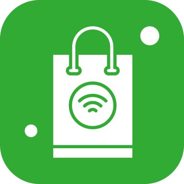 Nesnelerin internet konseptinin basit vektör simgesi