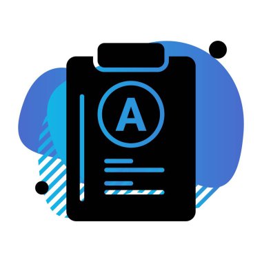 Belgenin vektör illüstrasyonu, basit simge tasarımı