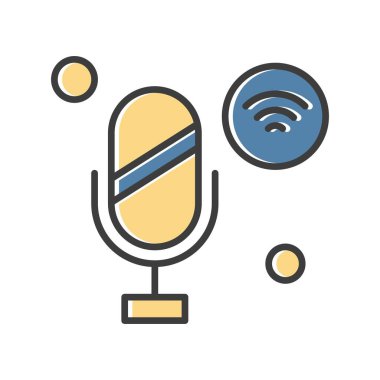 Nesnelerin internet konseptinin basit vektör simgesi