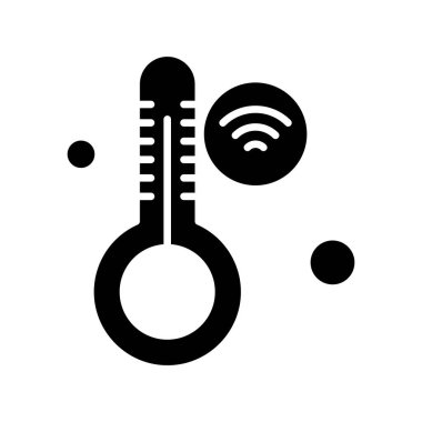 Nesnelerin internet konseptinin basit vektör simgesi