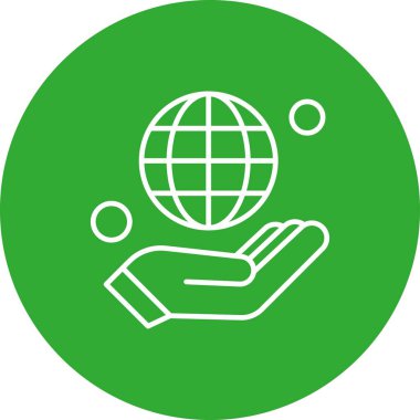 Vektör el ağ simgesi